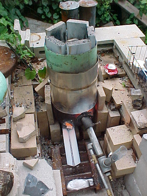 we built a mini cupola furnace to mass melt aluminum but had a mag fire instead